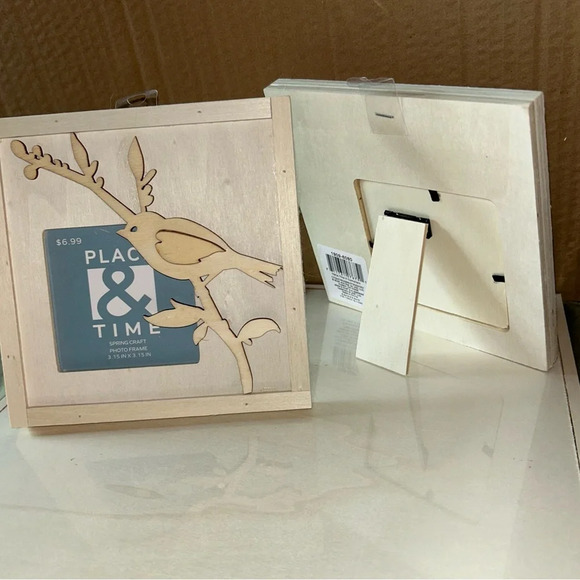 Place & Time Unfinished Wood Bird Craft Projects Frames Decor - Picture 2 of 8